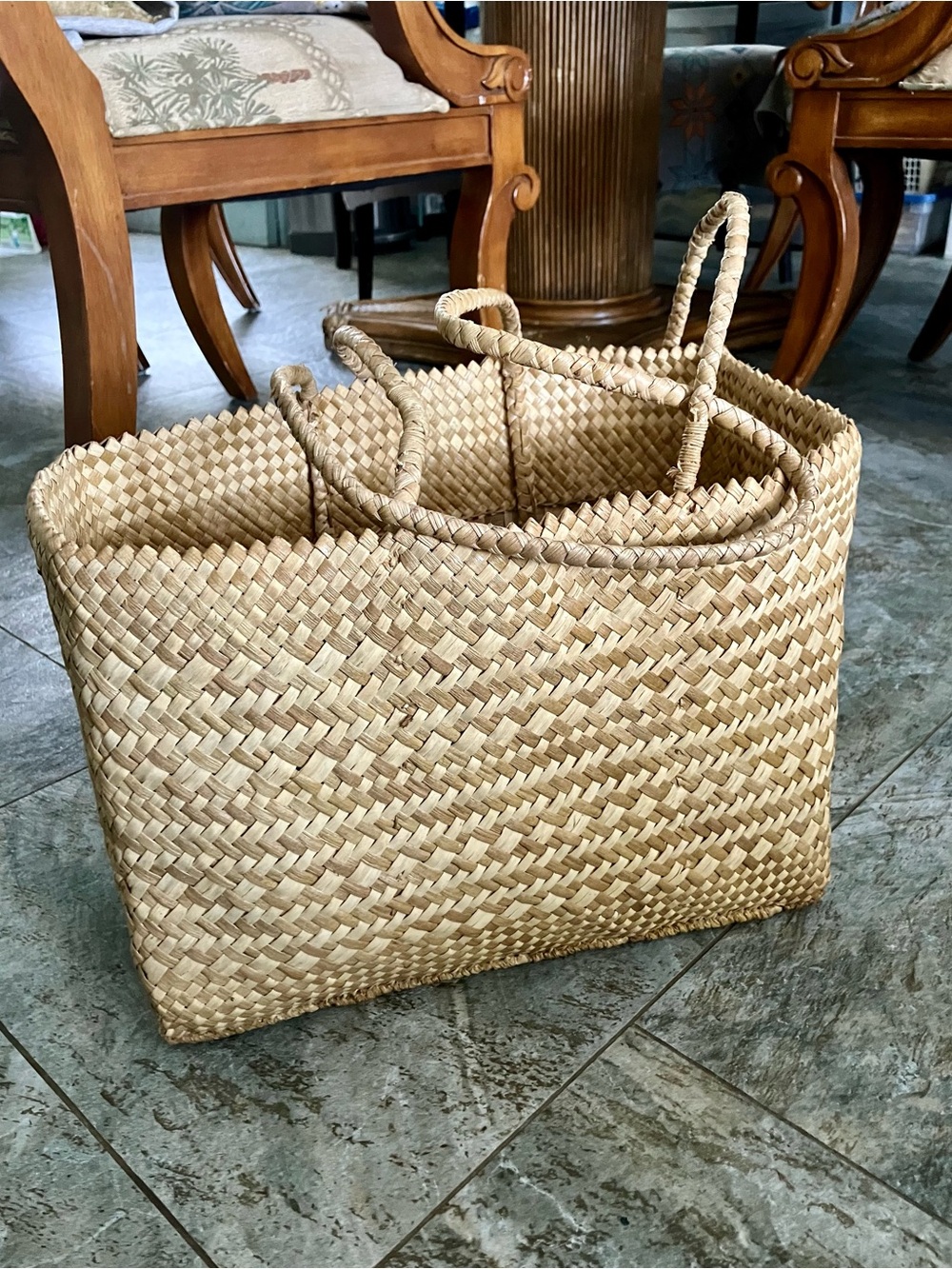 Lauhala Handmade Bag; Most Likely from Micronesia; Measurements in Photos